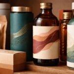 Egyedi címke dizájn a termékcsomagoláson és a márkaépítésben kiemeli a történetet.